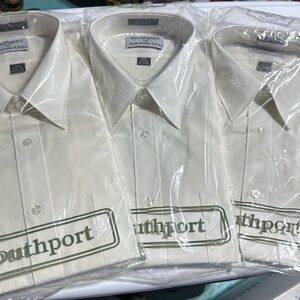 Anderson Little Vintage White Dress Shirts NOS size 15 1/2 34/35 lot of 3